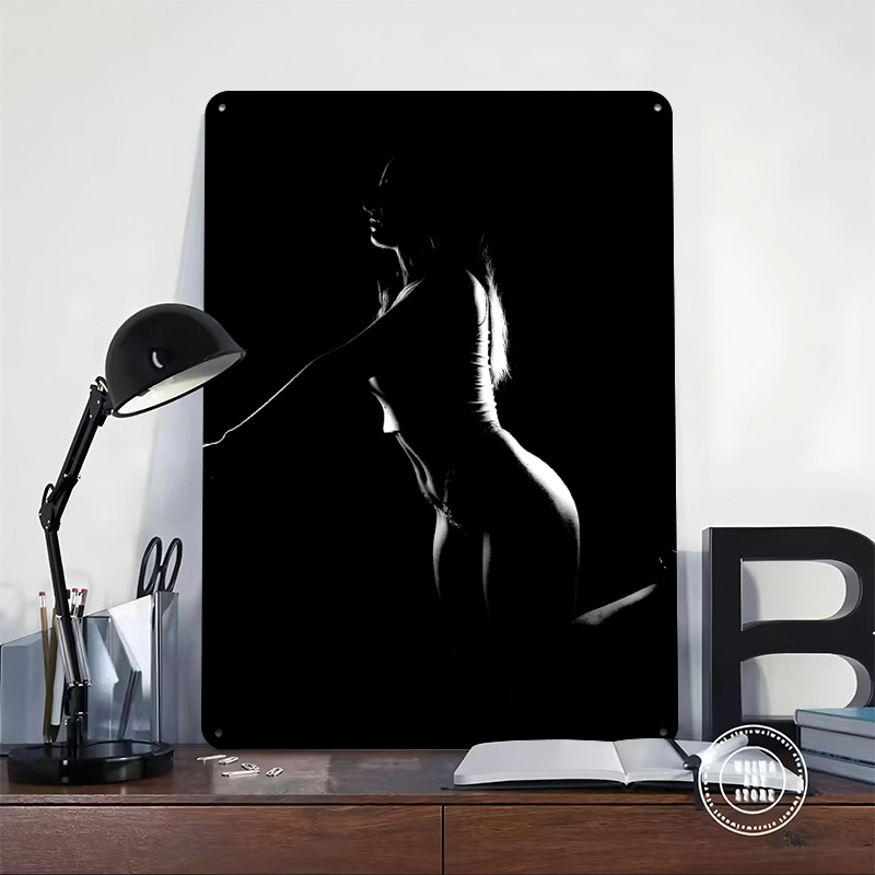 Silhouette of a Woman Metal Po – Women Accessories Poster recenzja i cena