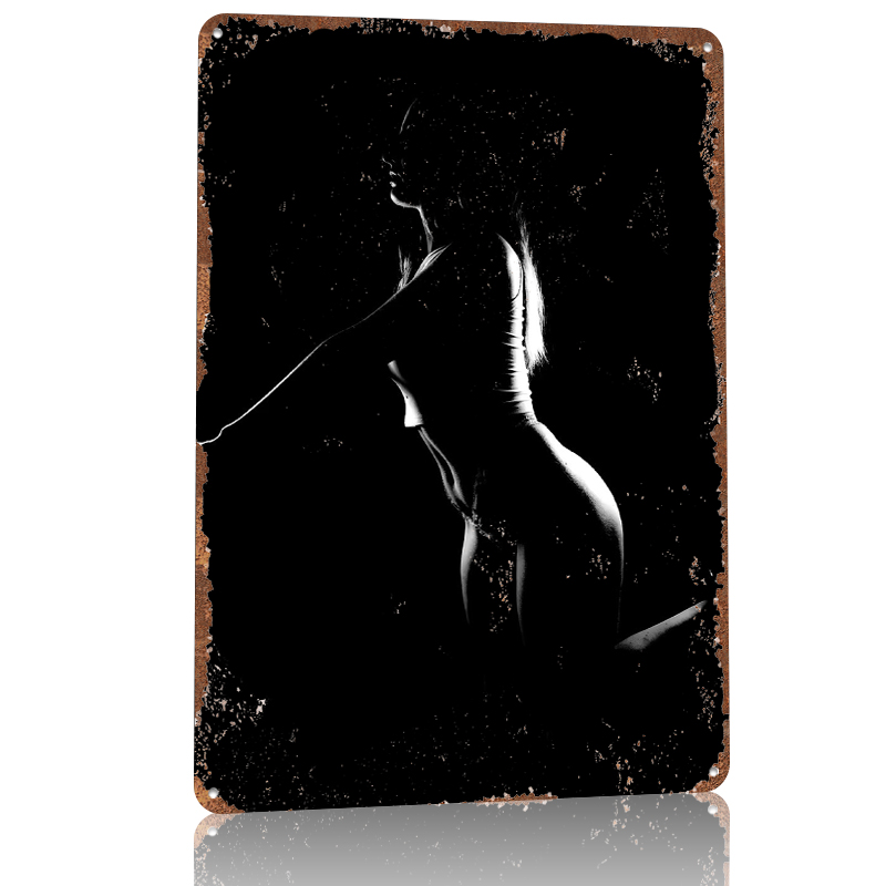 Silhouette of a Woman Metal Po – Women Accessories Poster recenzja i cena