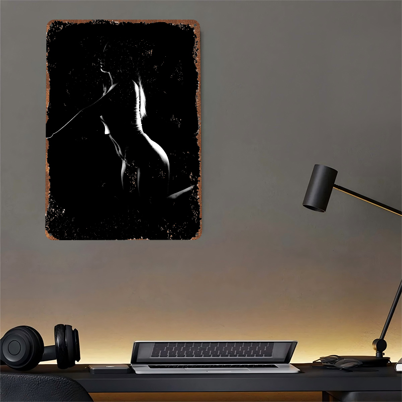 Silhouette of a Woman Metal Po – Women Accessories Poster recenzja i cena