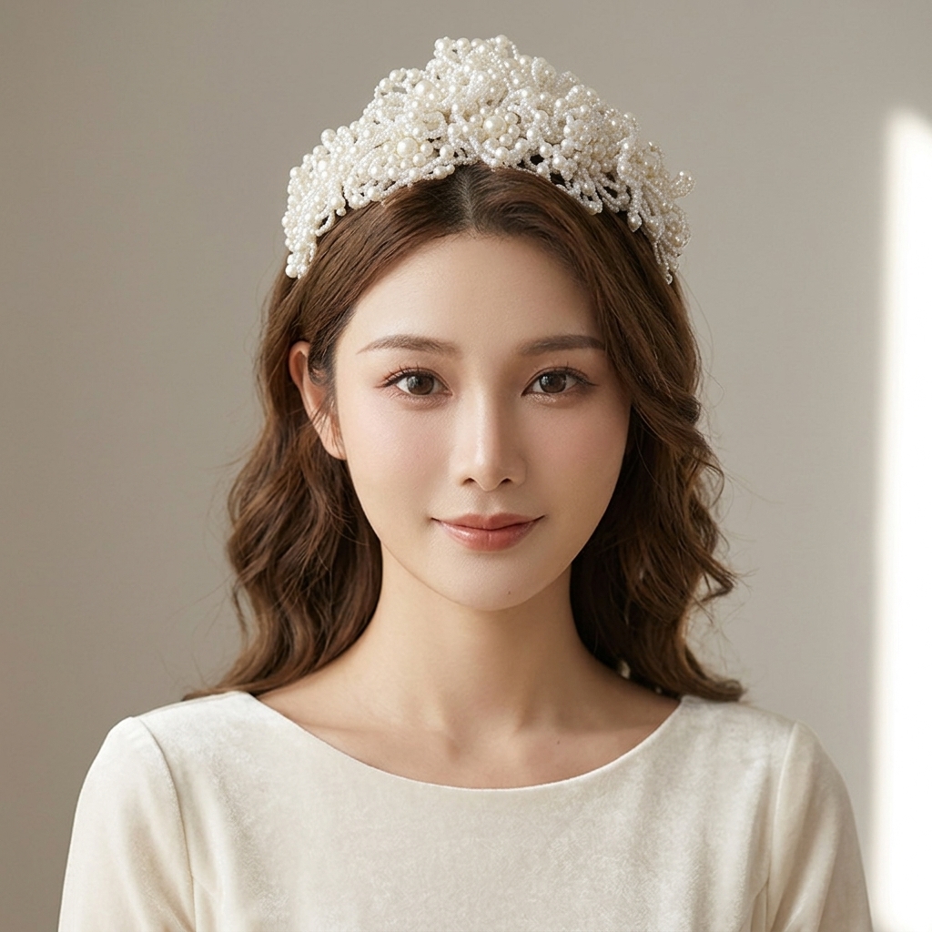 Pearl Crown Headpiece For Wedd – Women Accessories For Wedding recenzja i cena