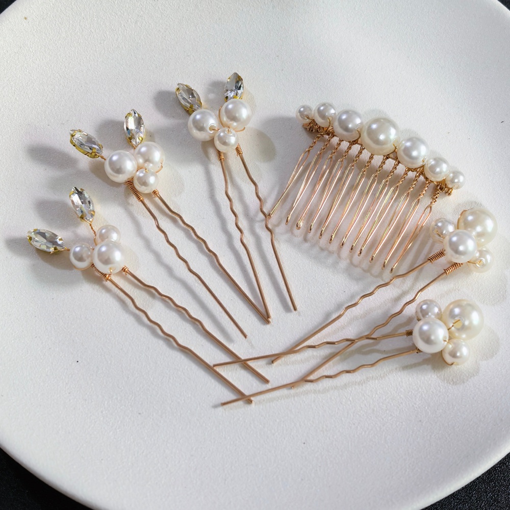 Pearl Crystal Hair Pins Comb S – Women'S Hair Accessories Wedding recenzja i cena