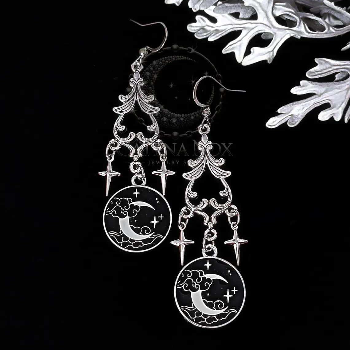Moon Magic Earring,Gothic Jewe – Women'S Victorian Accessories recenzja i cena