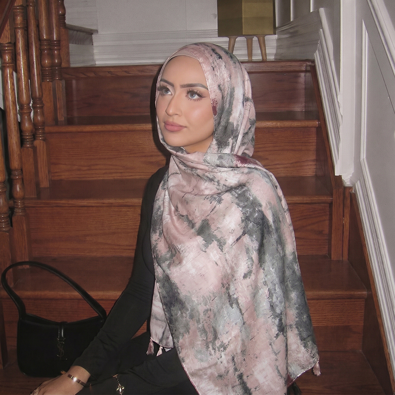 Ink Wash Print Tassel Hijab Sc – Woman Accessory recenzja i cena