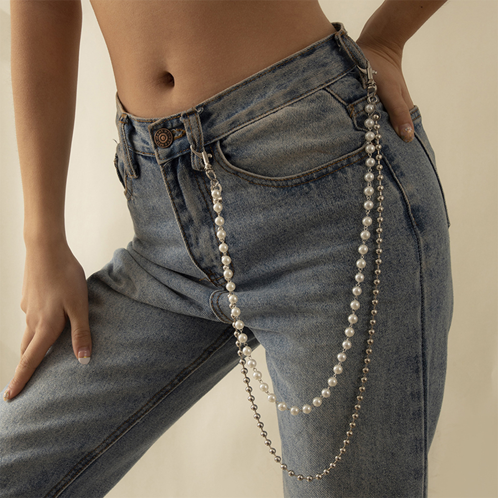 Simple Waist Chain For Women T – Women'S Jeans Accessories Chain recenzja i cena
