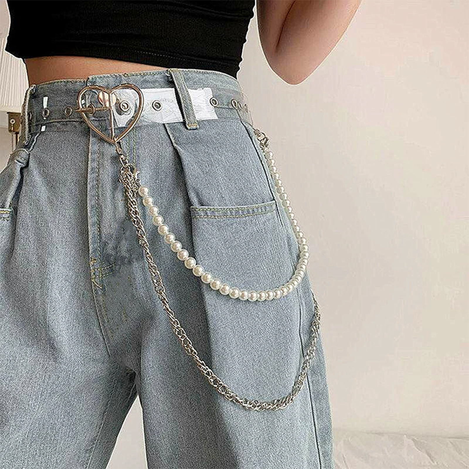 Simple Waist Chain For Women T – Women'S Jeans Accessories Chain recenzja i cena