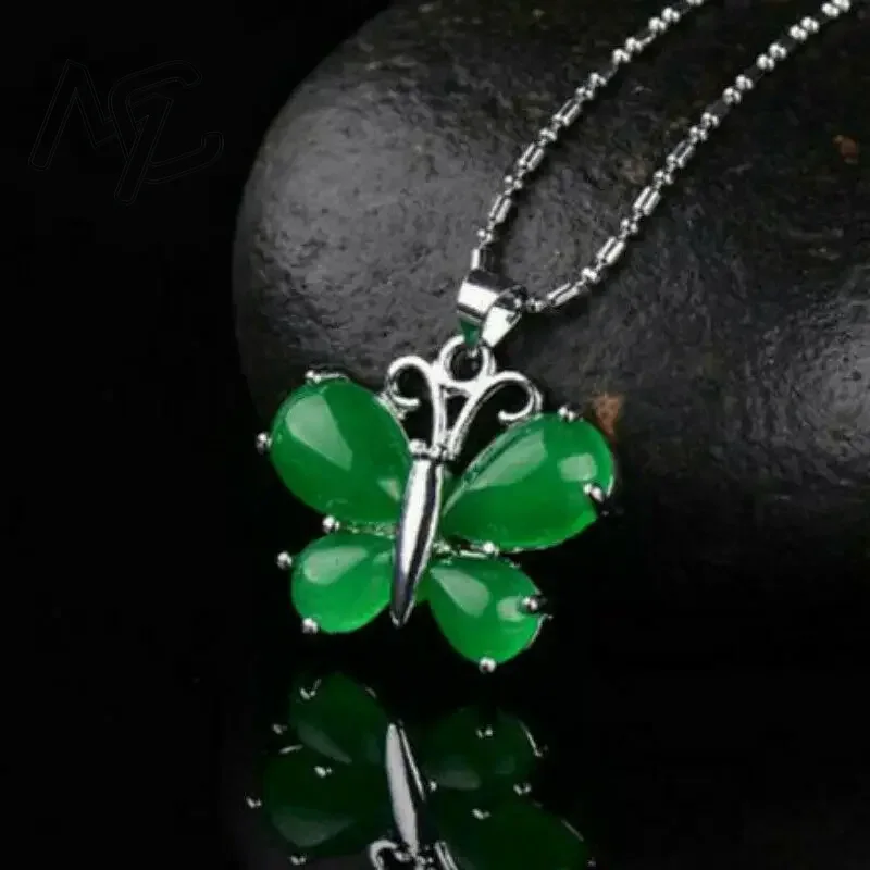 S925 Silver Green Jade Butterf – Women Accessories For Hand recenzja i cena