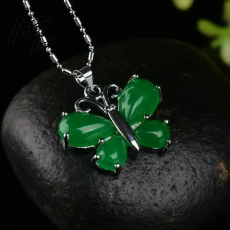 S925 Silver Green Jade Butterf – Women Accessories For Hand recenzja i cena