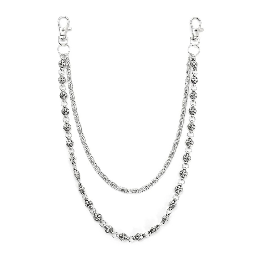 NEWTrendy Hip Hop Double Layer – Women'S Jeans Accessories Chain recenzja i cena