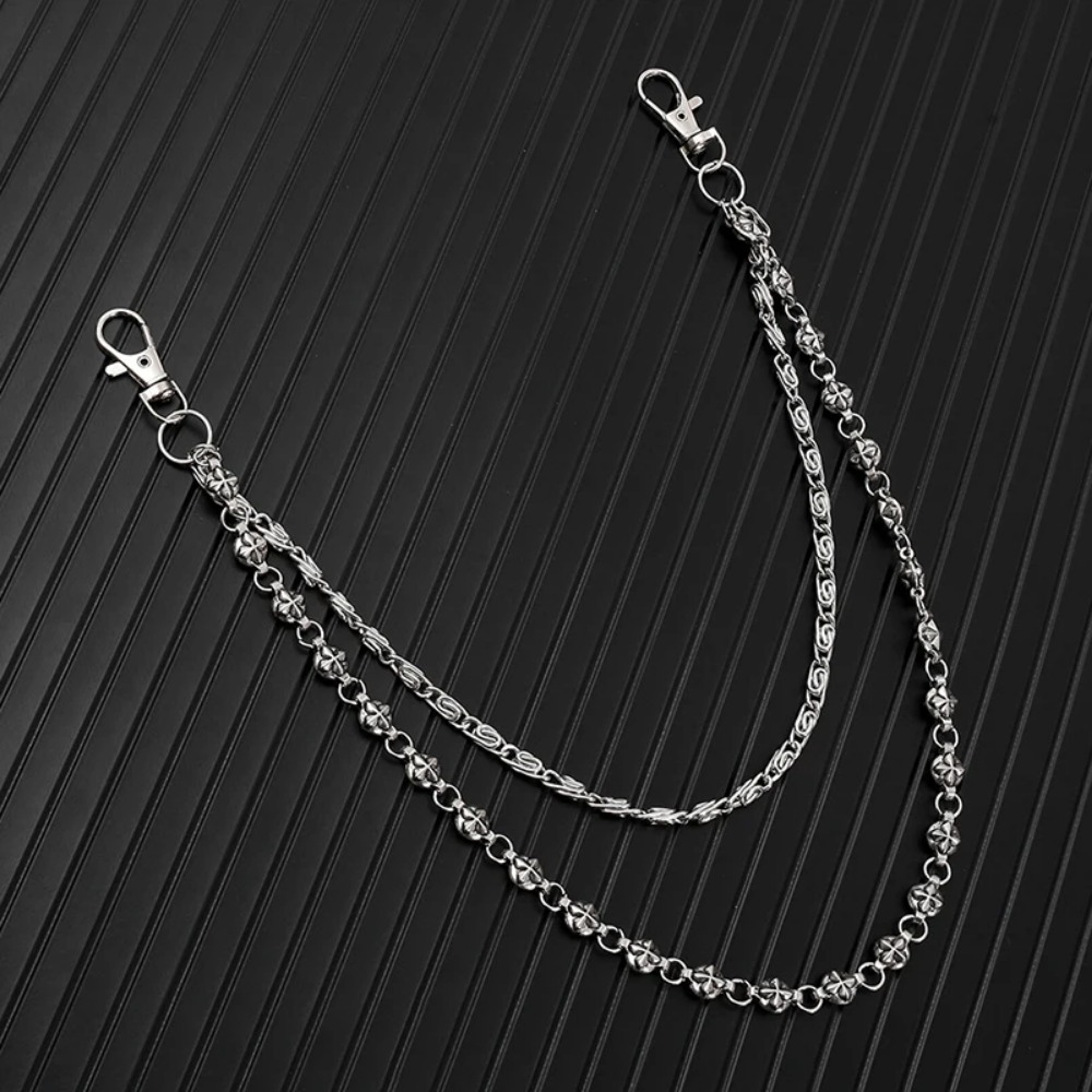 NEWTrendy Hip Hop Double Layer – Women'S Jeans Accessories Chain recenzja i cena