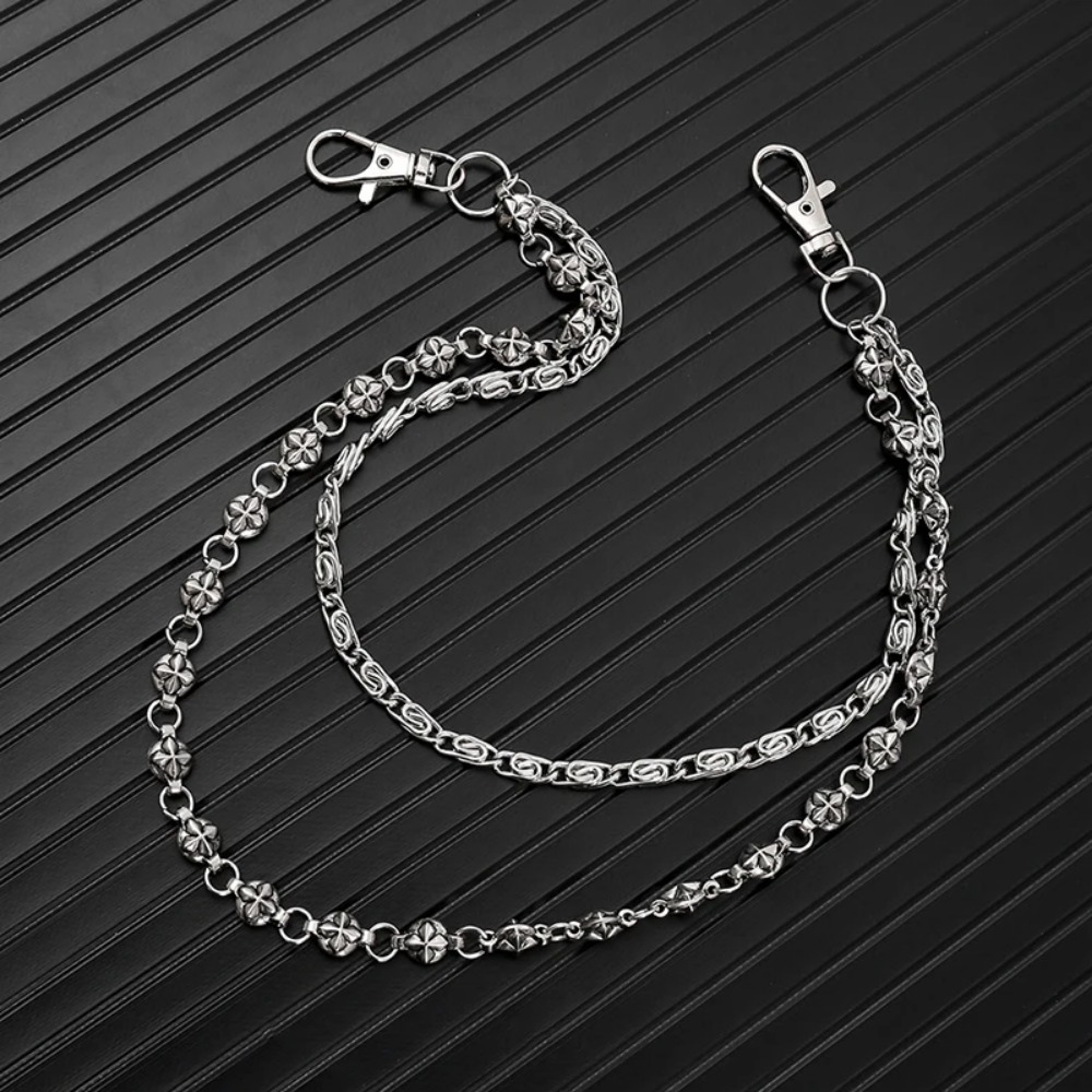 NEWTrendy Hip Hop Double Layer – Women'S Jeans Accessories Chain recenzja i cena