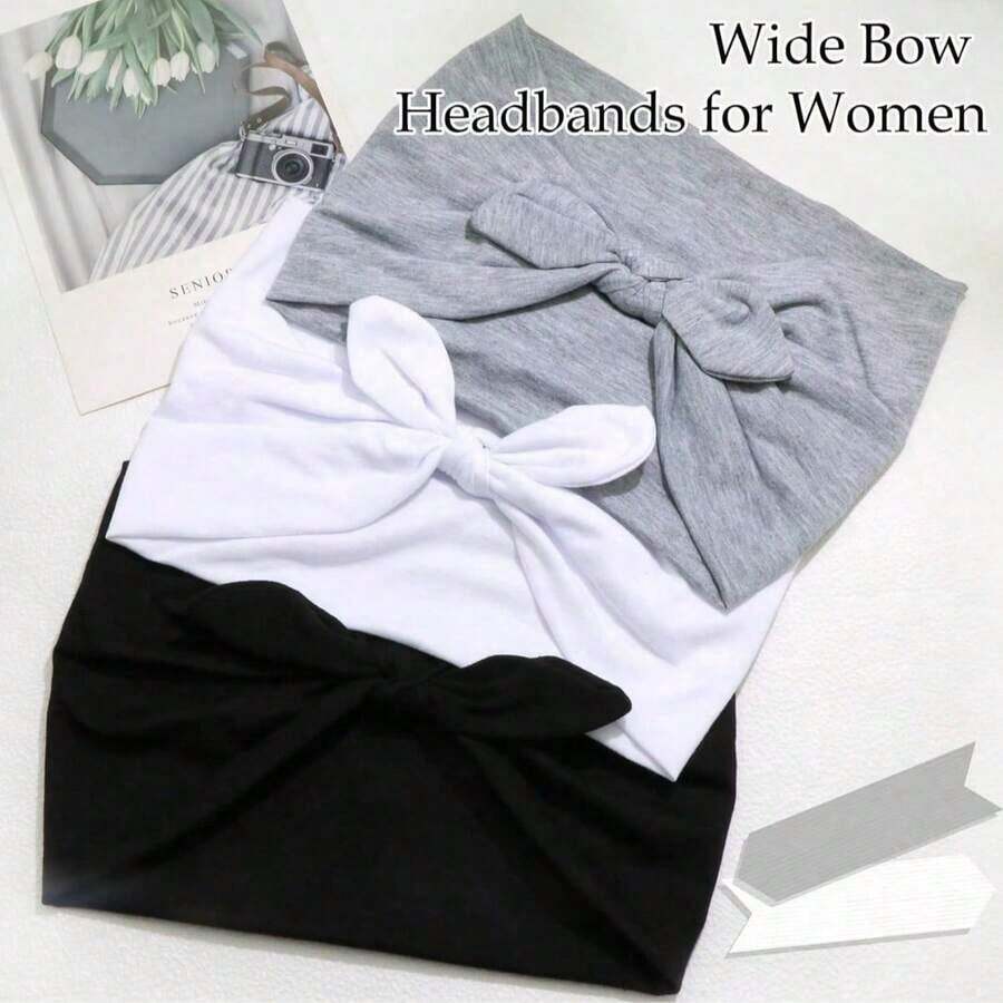 Women Bow Bunny Ear Headbands, – Hair Band Elastic recenzja i cena
