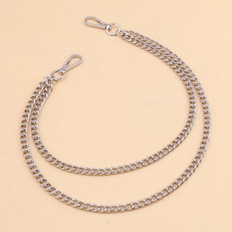 Punk Metal Double Layered Pant – Women'S Jeans Accessories Chain recenzja i cena