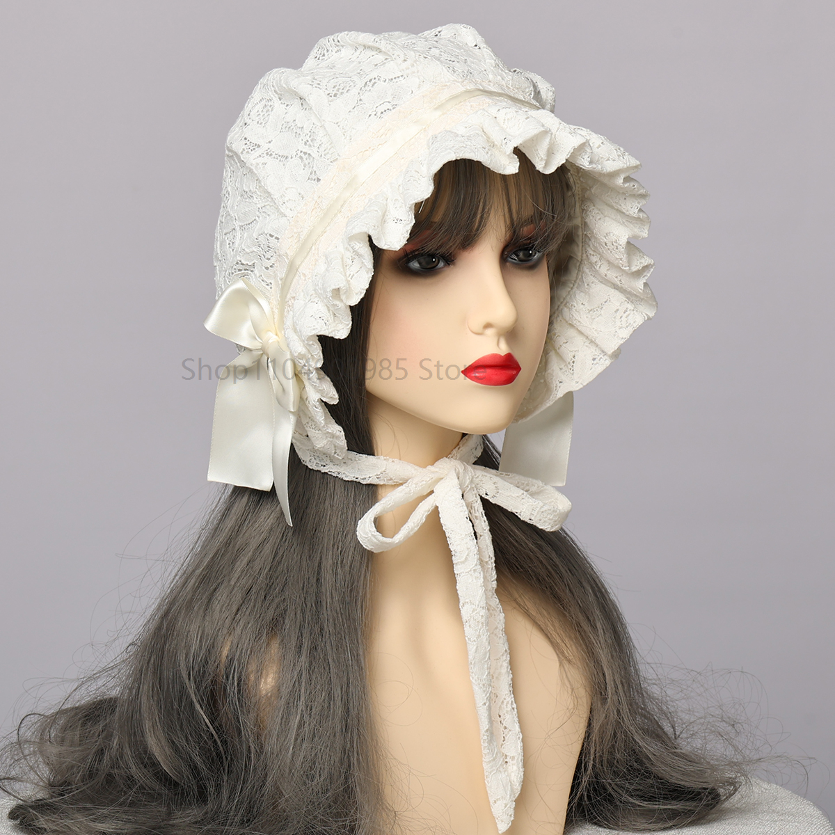 Retro Adjustable Lace Bonnet H – Women'S Victorian Era Accessories recenzja i cena