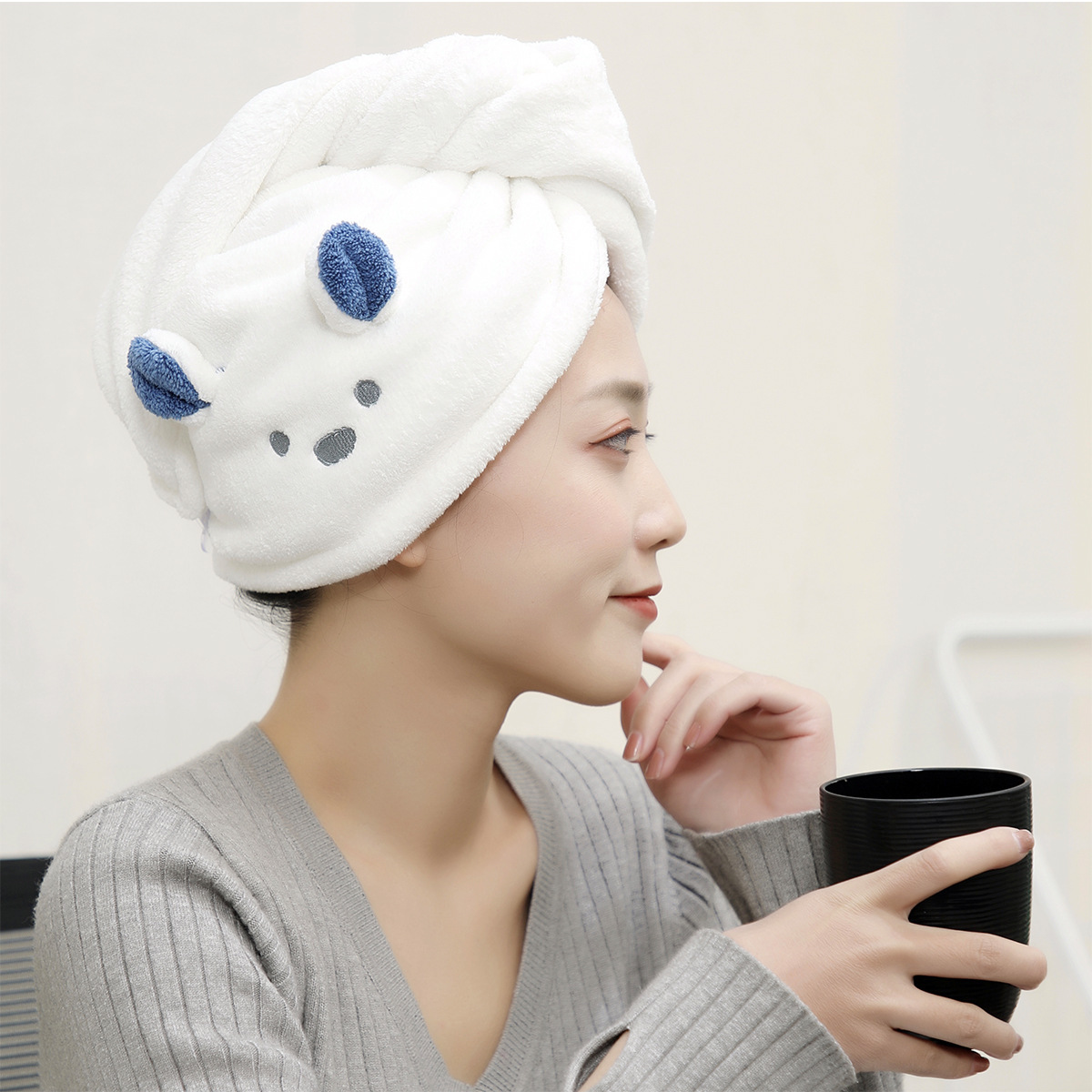 Hair Towel Cartoon Cute Absorb – Hair Band Elastic recenzja i cena