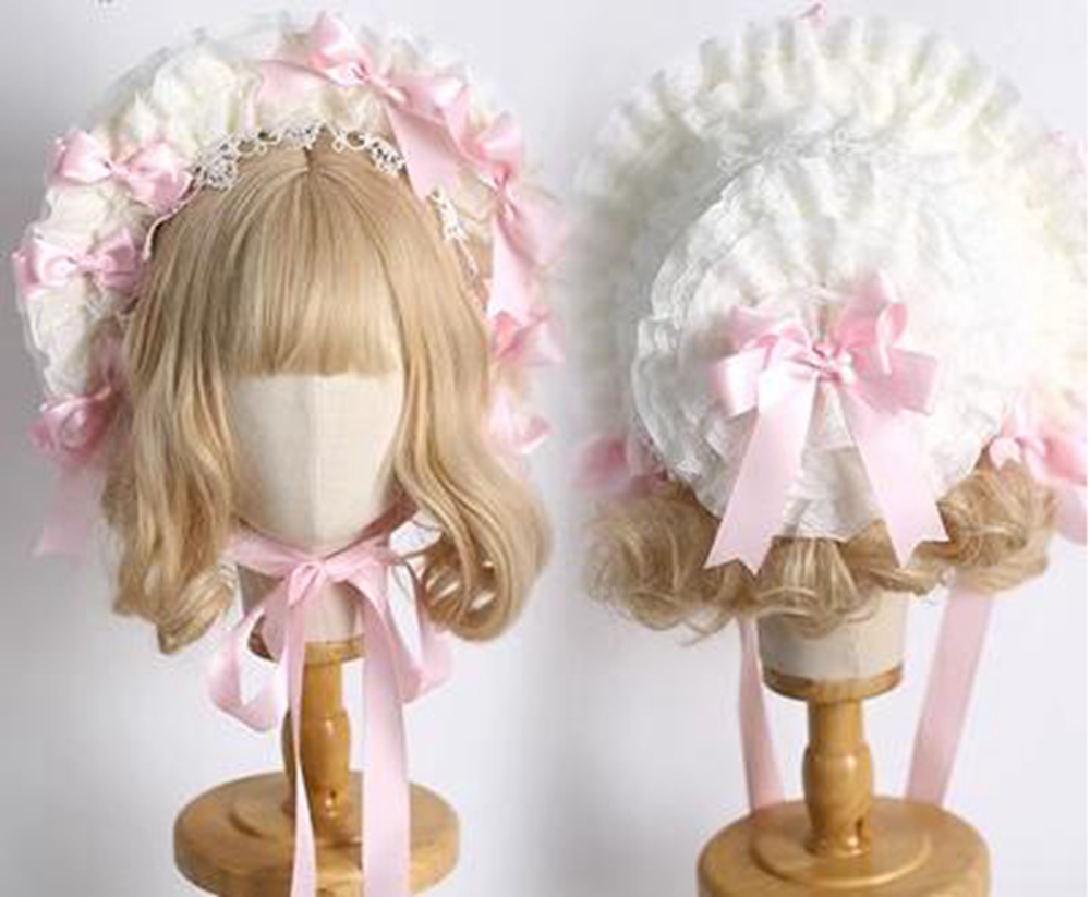 Lolita Lace Bonnet Hat Women G – Women'S Victorian Era Accessories recenzja i cena