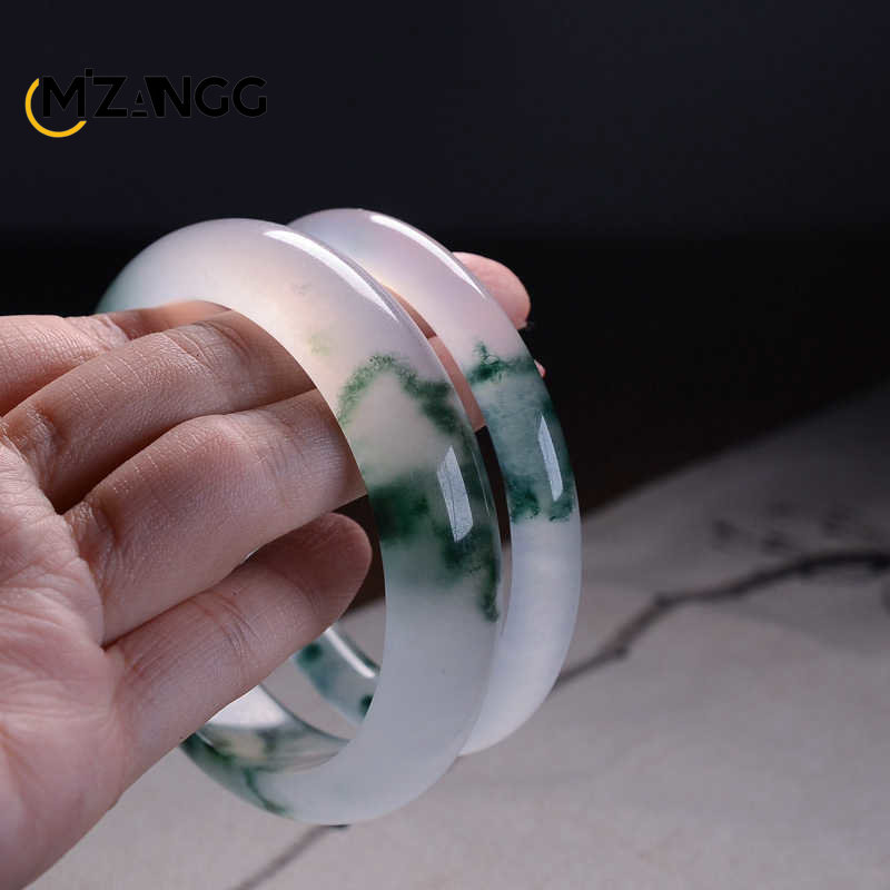 Natural Green Jadeite Bangle J – Women Accessories For Hand recenzja i cena