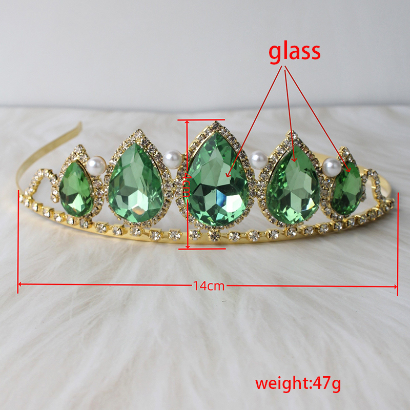 Green Water Drop Rhinestone Cr – Women Accessories For Wedding recenzja i cena