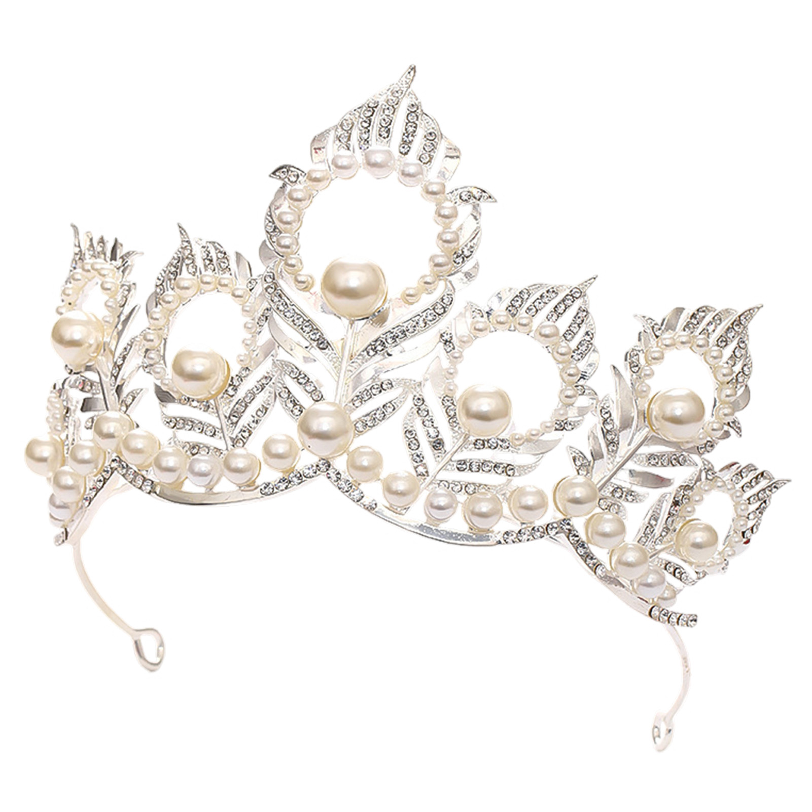 Pearl Crown Headpiece With Pea – Women Accessories For Wedding recenzja i cena