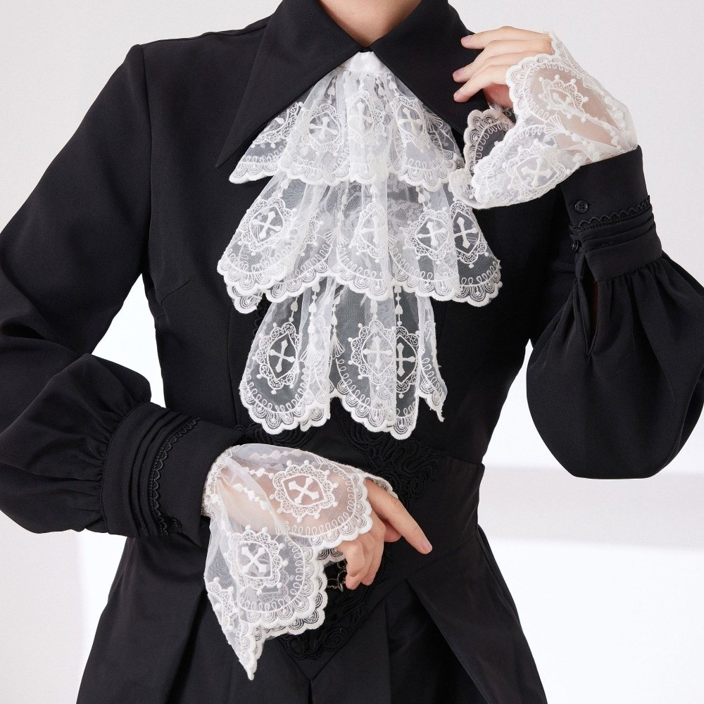 Victorian Style Lace Jabot Col – Women'S Victorian Accessories recenzja i cena