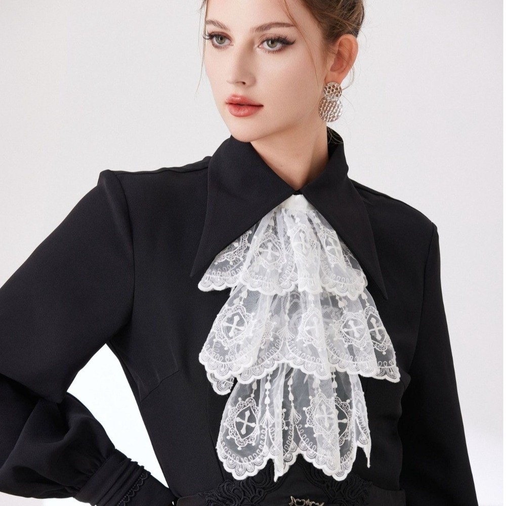 Victorian Style Lace Jabot Col – Women'S Victorian Accessories recenzja i cena