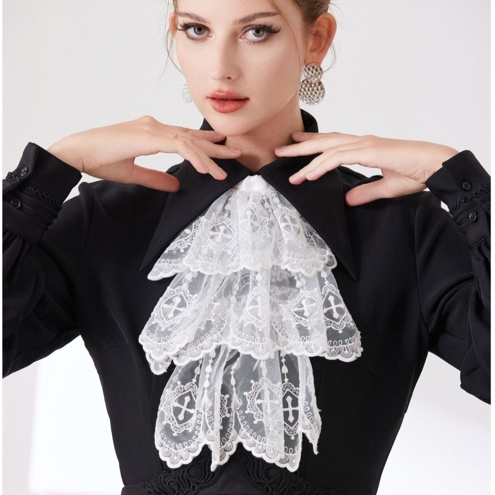 Victorian Style Lace Jabot Col – Women'S Victorian Accessories recenzja i cena