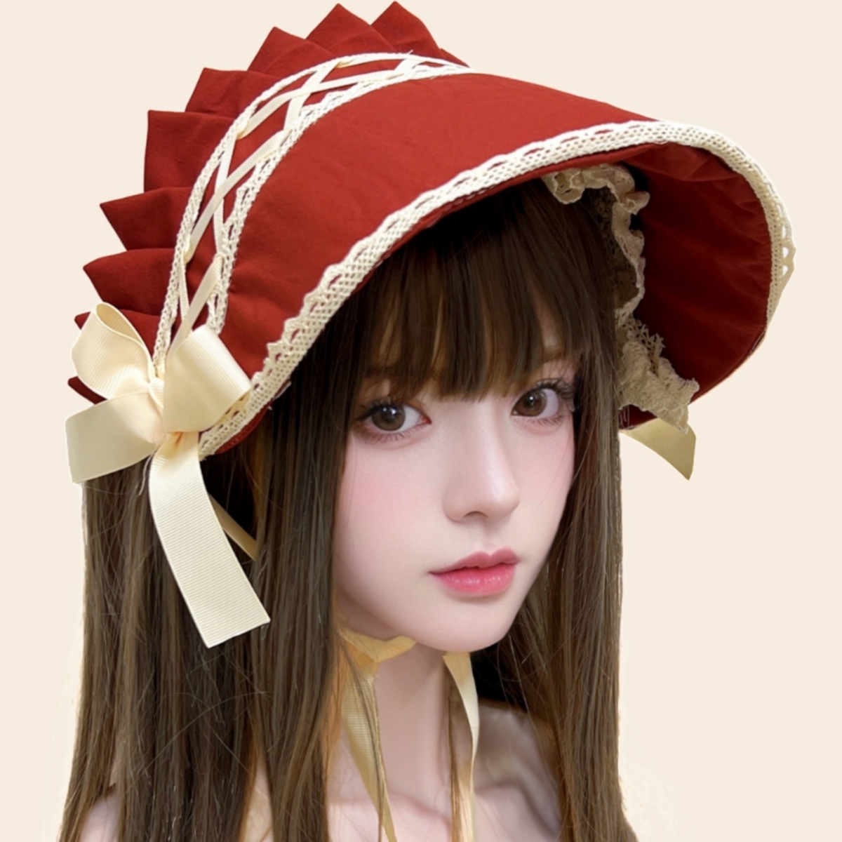 Lolita Hat Gorgeous Bonnet Vic – Women'S Victorian Era Accessories recenzja i cena