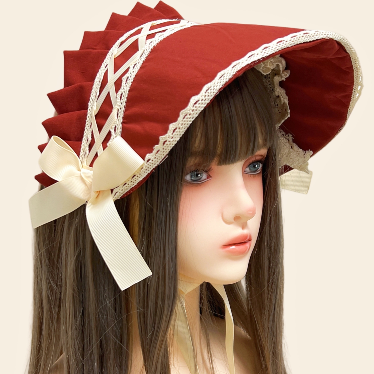 Lolita Hat Gorgeous Bonnet Vic – Women'S Victorian Era Accessories recenzja i cena